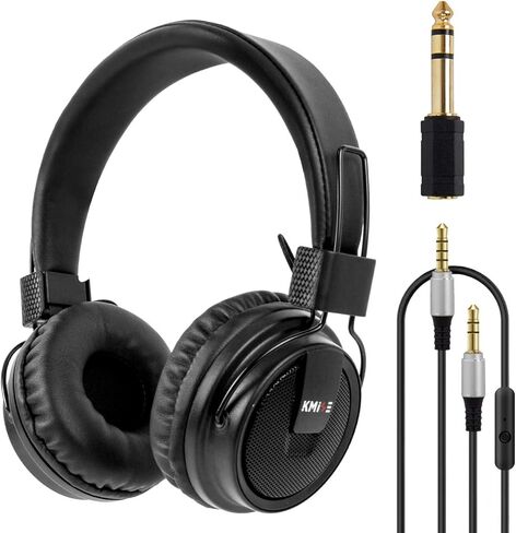 سماعات رأس ستيريو من لوتيوزيك قابلة للطي سوبر باس كاملة الحجم فوق الأذن لهاتف الكمبيوتر الشخصي من Kmise (قطعتان) in Kuwait