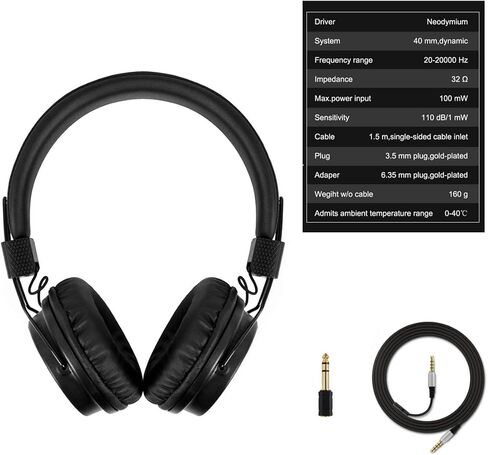 سماعات رأس ستيريو من لوتيوزيك قابلة للطي سوبر باس كاملة الحجم فوق الأذن لهاتف الكمبيوتر الشخصي من Kmise (قطعتان) in Kuwait