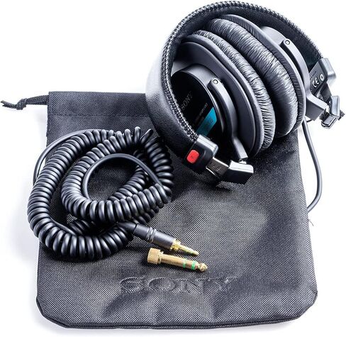 Sony MDR7506 Folding Professional Closed Ear Headphones Bundle with Knox Gear Nylon Braided 3.5mm Audio Extension Cable (2 Items) in Saudi Arabia