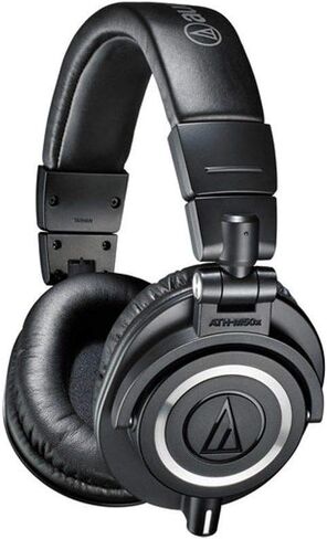Audio-Technica ATH-M50x Professional Monitor Headphones + Slappa Full Sized HardBody PRO Headphone Case (SL-HP-07) in Saudi Arabia