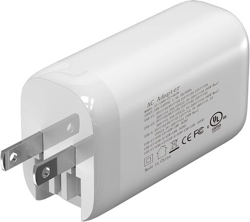 Etre Jeune Universal Travel Adapter Kit, International Plug Adapter for UK, Europe, Australia, 65W USB C Fast Charger Compatible for iPhone13 /12, iPad, MacBook, Laptops (1Charger +3 Plug) (Black) in Kuwait