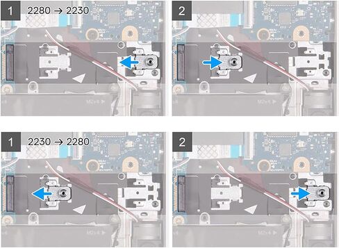 حامل تثبيت القرص الصلب M.2 2280 SSD MHKK8 0MHKK8 مع وسادة حرارية SSD 26X1Y 026X1Y 29GT8 لأجهزة الكمبيوتر المحمول Dell Alienware M15 R5 R6 R7 مقاس 15.6 بوصة in Kuwait