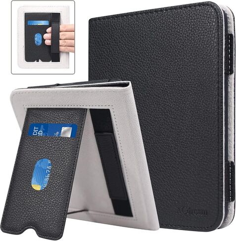 ACdream Case for Nook Glowlight 4 2021 / Nook GlowLight 4e 2022, Hands Free Stand Protective Durable Premium PU Leather Cover with Magnet Closure, Hand Strap, Card Slot, Rose Gold in Saudi Arabia