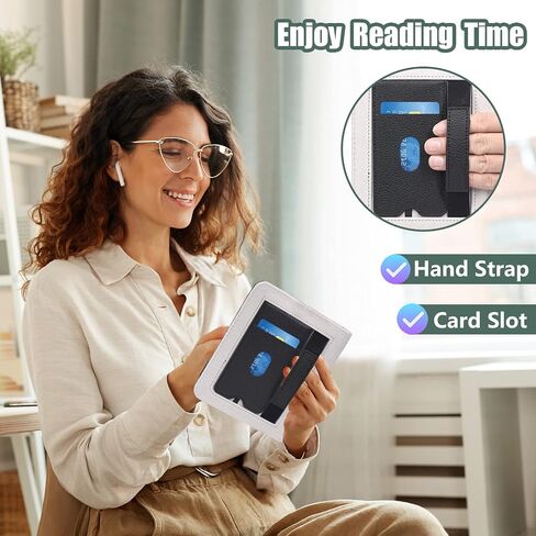 ACdream Case for Nook Glowlight 4 2021 / Nook GlowLight 4e 2022, Hands Free Stand Protective Durable Premium PU Leather Cover with Magnet Closure, Hand Strap, Card Slot, Rose Gold in Saudi Arabia