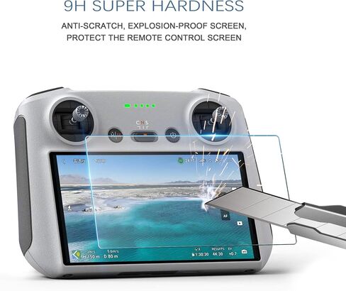 غطاء حماية من السيليكون Mini 3 Pro RC Control + طبقة حماية للشاشة من الزجاج المقوى (قطعتان) + حبل للرقبة/حزام لملحقات DJI Mini 3 Pro/Mini 3/Mavic 3 Classic/Mavic 3 Pro in Kuwait