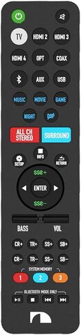 Nakamichi Shockwafe 7.1 7.2 9.2 DTS-X/Atmos Soundbar Remote. Does not Work w Other Models (Shockwafe SSE Series) in Kuwait