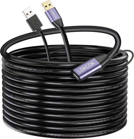 USB 2.0 Type A Male to A Female Active Repeater Extension Cable 30ft, High Speed 480 Mbps (30FT-10M) in Kuwait
