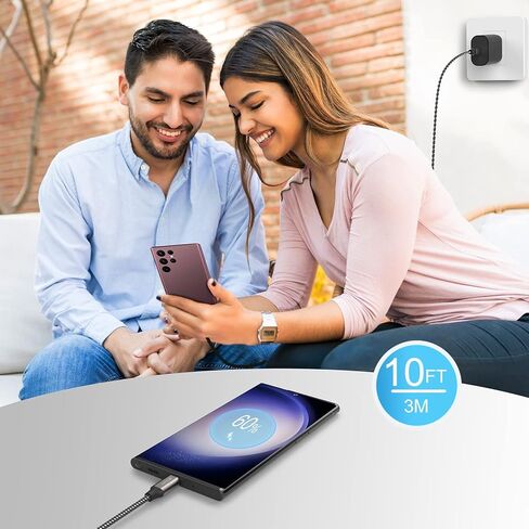 شاحن سامسونج فائق السرعة 25 وات من النوع C، SCRUAK 3Pack S23 Ultra Charger PD/PPS USB C كتلة شحن فائقة السرعة وسلك من النوع C بطول 6.6 قدم لهاتف Samsung Galaxy S23/S23+/S23 Ultra/S22/S22+/S22 Ultra/S21/S20/Note 20 in Kuwait