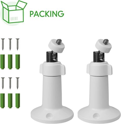 4 قطع حامل جداري قابل للتعديل لكاميرا الأمان SimpliSafe، دعامة تثبيت تدور 360 درجة لكاميرا المراقبة SimpliSafe، حامل حائط للكاميرا الداخلية الخارجية، أبيض (الكاميرا غير متضمنة) in Kuwait