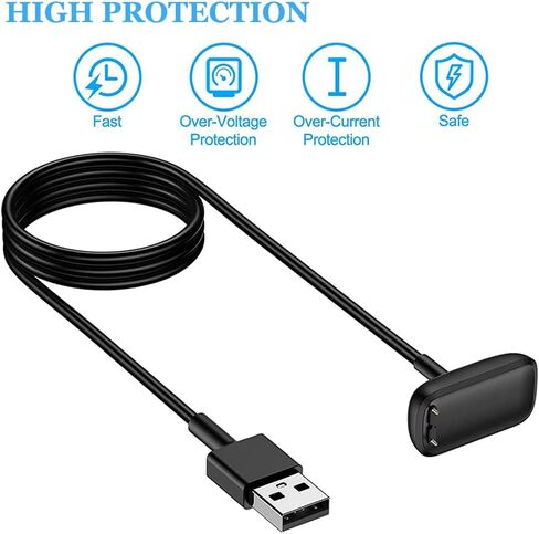 شاحن متوافق مع فيتبيت تشارج 5، قاعدة كابل شحن USB بديلة لساعة تشارج 5 ولوكس فقط، ملحقات الساعة الذكية 3.3 قدم in Kuwait