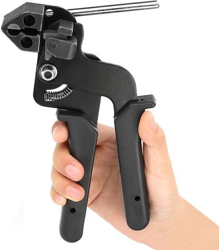 قاطع روابط بسحاب من الفولاذ المقاوم للصدأ، مسدس ربط الكابلات، أداة شد ربط الرمز البريدي، مسدس ربط معدني لقطع روابط الكابلات من الفولاذ المقاوم للصدأ (أسود) in Kuwait