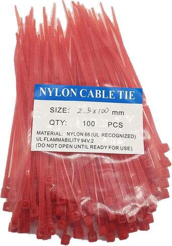 4 Inch Green Zip Ties (100 Pieces) 18lb Strength, Nylon Cable Wire Ties in Saudi Arabia