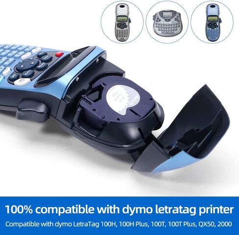 Label KINGDOM متوافق مع شريط الملصقات البلاستيكي DYMO LetraTag 91332، أسود على أصفر، 1/2 بوصة × 13 قدم، عبوة إعادة تعبئة صانع الملصقات المستخدمة لـ DYMO LetraTag LT100H LT100T Plus QX50، 3 عبوات in Saudi Arabia