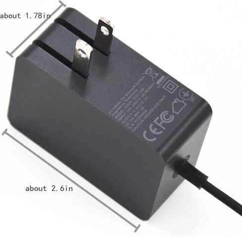 Kabcon Surface Power Supply Adapter 13w 5.2V 2.5A Charger for Microsoft Surface 3 Tablet with 6.5Ft Power Cord Including a Storage Pouch Bag in Kuwait