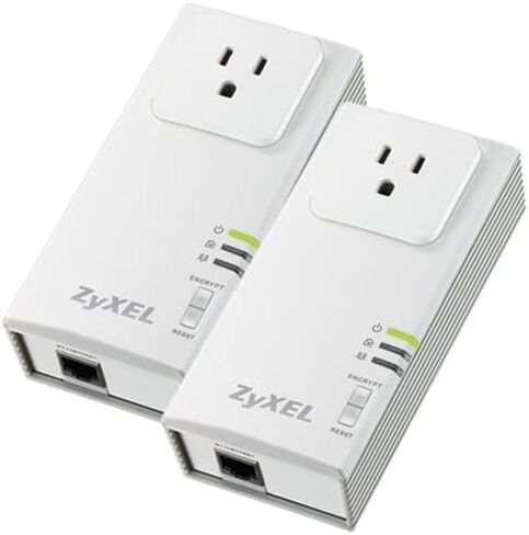 ZyXEL PLA407 HomePlug AV 200 Mbps Powerline Wall-Plug Adapter (Starter Kit - 2 Units) in Saudi Arabia
