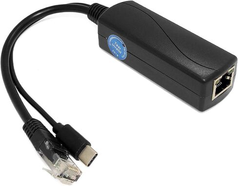 Gigabit PoE Splitter 12V 1A Output, IEEE 802.3af Standard Compliant 10, 100, 1000Mbps Power Over Ethernet Splitter Adapter for Security Camera CCTV Surveillance 5.5x2.1mm DC Plug (PS5712G) in Kuwait