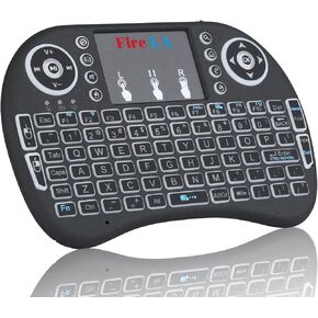 (Upgraded)Rii 2.4GHz Mini Wireless Keyboard with Touchpad,QWERTY,LED Backlit,Portable Keyboard for laptop/PC/Tablets/Windows/Mac/TV/Xbox/PS3/Raspberry Pi .(i8+ Black) in Kuwait