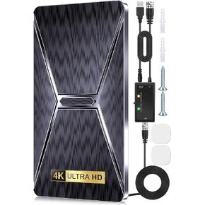 2023 TV Antenna for Smart TV, Long Range 720 + Miles, Indoor Outdoor Digital HD Antenna for All TVs VHF UHF High Gain, Antenna Amplifier Signal Booster Support 8k 4k 1080p Fire Stick - HDTV Cable in Kuwait