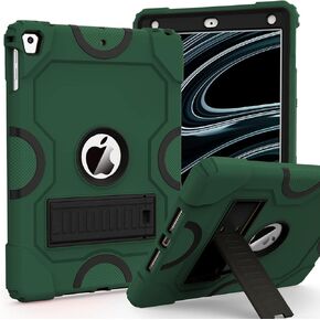 حافظة ZoneFoker لجهاز iPad الجيل السادس/الخامس (9.7 بوصة، موديل 2018/2017)، iPad Air 2 & 1st، iPad Pro 9.7 2016، حافظة حماية متينة مقاومة للصدمات، أسود in Kuwait