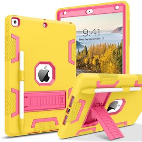 BENTOBEN iPad 9th Generation Case, iPad 8th Generation Case, iPad 7th Gen Case, iPad 10.2 2021/2020/2019 Case, 3 in 1 Heavy Duty Rugged Shockproof Protective Cover with Stand Pen Holder, Black/Blue