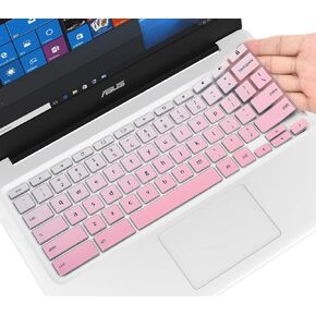 غطاء لوحة مفاتيح CaseBuy لجهاز ASUS Chromebook Flip C433 C433TA C434 2 في 1 14 بوصة، كمبيوتر محمول ASUS Chromebook C302CA/C423NA/C425TA/C434TA-DH342T DSM4T DS384T C523NA، C434TA غطاء Chromebook، وردي متدرج in Kuwait