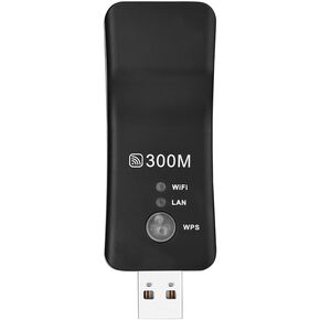 مضخم اشارة لاسلكي صغير 300 متر USB ايه بي واي فاي محول شبكة تلفزيون ذكي تحويل اشارة لاسلكية الى ايثرنت مع منفذ ار جيه 45، يدعم تشفير WEP وWPA / WPS2 وWPA-PSK / WPA2-PSK in Kuwait