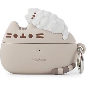 iFace x Pusheen Cute AirPods Pro Case - Pusheen The Cat Silicone Protective Cover [Carabiner Clip Included] [Wireless Charging Compatible] - Laying Down