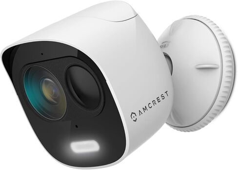 كاميرا أمان خارجية Amcrest SmartHome 1080p WiFi مع ضوء كشاف، إنذار صفارة إنذار مدمج، ضوء ستروب، صوت ثنائي الاتجاه، رؤية ليلية، عرض 133 درجة، مقاومة للطقس IP65، MicroSD والتخزين السحابي الذكي، ADC2W in Kuwait