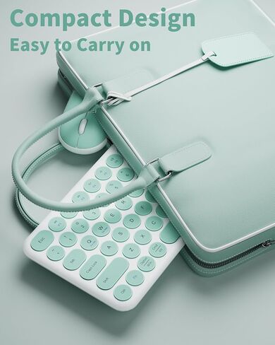 Mini Wireless Keyboard Mouse Combo - 2.4Ghz Aesthetic Quiet Keyboard and Mouse Wireless - 78 Keys Portable Ultra-Thin Keyboard for Laptop, Computer, PC, Notebook, Tablet, Windows, Mac OS in Saudi Arabia