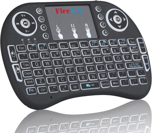 (Upgraded)Rii 2.4GHz Mini Wireless Keyboard with Touchpad,QWERTY,LED Backlit,Portable Keyboard for laptop/PC/Tablets/Windows/Mac/TV/Xbox/PS3/Raspberry Pi .(i8+ Black) in Saudi Arabia