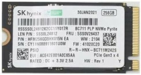 Computer Upgrade King Hynix BC711 (HFM256GD3HX015N) 256GB M.2 2242 PCIe NVMe Internal Solid State Drive (SSD) Bulk OEM Tray in Kuwait