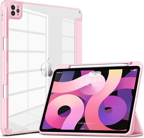 حافظة DTTOCASE لجهاز iPad Air الجيل الخامس / الرابع مقاس 10.9 بوصة (2022/2020)، حافظة iPad Pro مقاس 11 بوصة مع غطاء خلفي شفاف [حامل أقلام مدمج، النوم/الاستيقاظ التلقائي، حماية الكاميرا] - أزرق أرجواني in Saudi Arabia