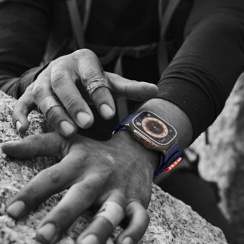 Odbeai Compatible with Apple Watch Ultra 2/Ultra Bands 49mm for Men, Rugged Tactical Nylon Designed Bands Compatible with Apple Watch Bands 45mm 44mm 42mm, Military Sport Loop Strap for iWatch Bands Ultra 2/Ultra/SE 2/SE/Series 9/8/7/6/5/4/3/2/1 in Kuwait