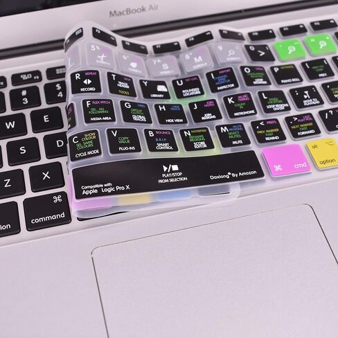 Dogxiong Logic Pro X غطاء لوحة المفاتيح السيليكون المختصرة الوظيفية لجهاز MacBook Air 13 بوصة (معرف بدون لمس)؛ لجهاز ماك بوك برو 13، 15 (قبل 2015) in Kuwait