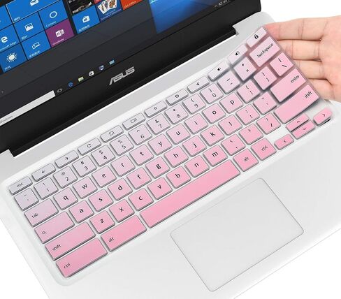 غطاء لوحة مفاتيح CaseBuy لجهاز ASUS Chromebook Flip C433 C433TA C434 2 في 1 14 بوصة، كمبيوتر محمول ASUS Chromebook C302CA/C423NA/C425TA/C434TA-DH342T DSM4T DS384T C523NA، C434TA غطاء Chromebook، وردي متدرج in Kuwait