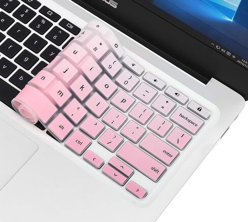 غطاء لوحة مفاتيح CaseBuy لجهاز ASUS Chromebook Flip C433 C433TA C434 2 في 1 14 بوصة، كمبيوتر محمول ASUS Chromebook C302CA/C423NA/C425TA/C434TA-DH342T DSM4T DS384T C523NA، C434TA غطاء Chromebook، وردي متدرج in Kuwait