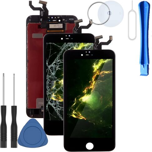 ZTR White for iPhone 6s Plus 5.5 inch LCD Display Touch Screen Digitizer Replacement Full Complete Assembly with Frame Repair Tools Kit in Kuwait