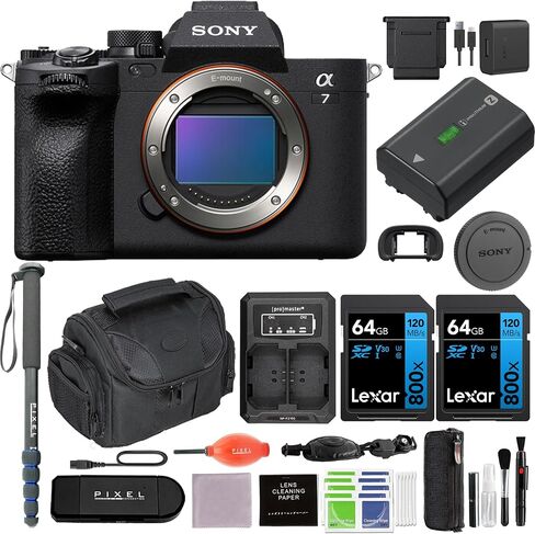 Sony a7 IV Mirrorless Digital Camera Bundle with 64GB Lexar Memory Card, Backpack & More| Sony Alpha 7 IV in Saudi Arabia
