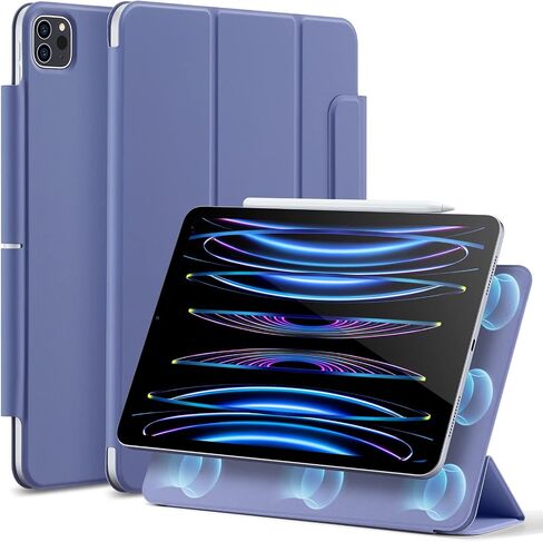 ESR for iPad Pro 11 Inch Case, iPad Pro 11 Folio Case (2022/2021/2020, 4th/3rd/2nd Generation), Convenient Magnetic Attachment, 2-Way Stand, Full Pencil 2 Support, Rebound Magnetic Case, Black in Saudi Arabia