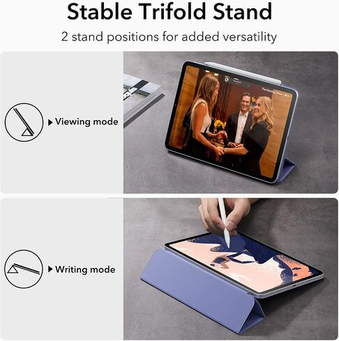ESR for iPad Pro 11 Inch Case, iPad Pro 11 Folio Case (2022/2021/2020, 4th/3rd/2nd Generation), Convenient Magnetic Attachment, 2-Way Stand, Full Pencil 2 Support, Rebound Magnetic Case, Black in Saudi Arabia