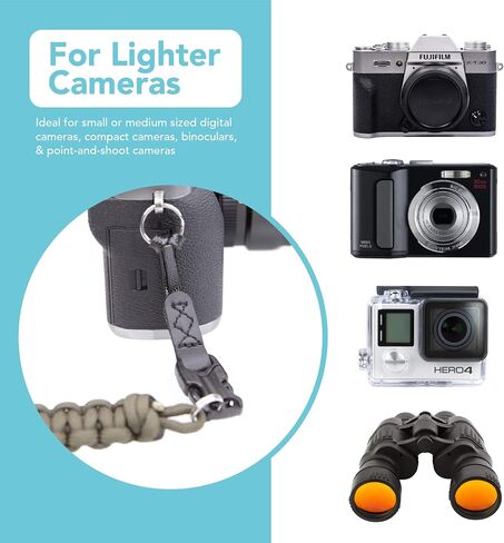 Foto&Tech 2-Piece Quick Release QD Loop Connector to Neck Strap for Compact, Point-and-Shoot Cameras in Saudi Arabia