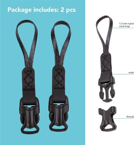 Foto&Tech 2-Piece Quick Release QD Loop Connector to Neck Strap for Compact, Point-and-Shoot Cameras in Saudi Arabia