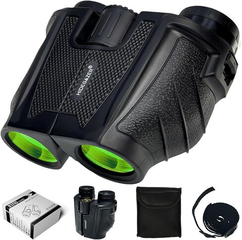 مناظير للبالغين عالية الطاقة، مناظير للرؤية الليلية مدمجة، مناظير صيد لمشاهدة الطيور والمشي لمسافات طويلة والحفلات الرياضية، مناظير صغيرة 12 × 25 تركيز سهل in Kuwait