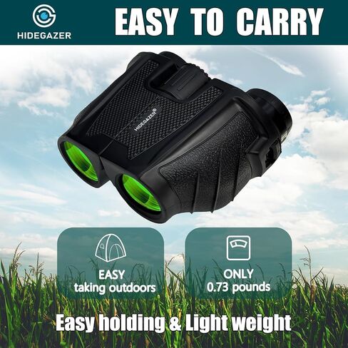 مناظير للبالغين عالية الطاقة، مناظير للرؤية الليلية مدمجة، مناظير صيد لمشاهدة الطيور والمشي لمسافات طويلة والحفلات الرياضية، مناظير صغيرة 12 × 25 تركيز سهل in Kuwait