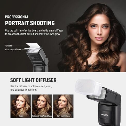 NEEWER NW420-N Mini TTL Speedlite Flash, 2.4G Master Slave Mode GN36 HSS Speedlight, Compatible with Nikon D4 D5 D6 D90 D750 D780 D800 D810 D850 D3500 D5300 D7500 Z9 Zfc Z50 Z5 Z6 Z7 Z6II Z7II in Saudi Arabia