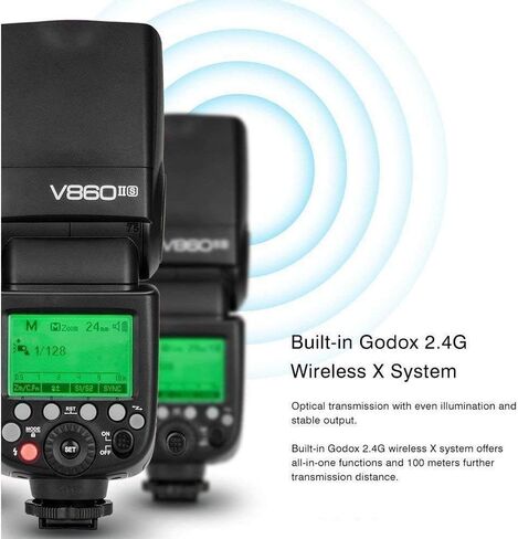 Godox كاميرا فلاش Speedlight V860II-S لسوني TTL 1/8000s HSS 2.4 جيجا هرتز نظام X اللاسلكي GN60 متوافق مع كاميرات سوني الرقمية a9 a7 a7II a7III a7R III a7RII a7SII a6000 a6300 a6500 in Saudi Arabia