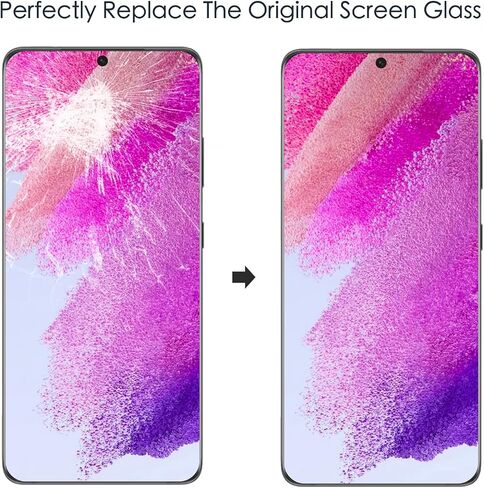 Zgxhga لاستبدال شاشة Samsung Galaxy S21 Ultra، شاشة بديلة لسلسلة Galaxy S21 Ultra 6.8 بوصة، طقم استبدال زجاجي مع أدوات إصلاح، لاصق مقاوم للماء (بدون OLED ومحول رقمي يعمل باللمس) in Kuwait