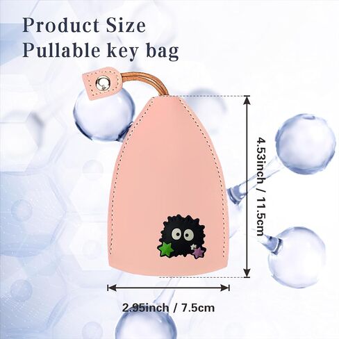 Syshuohe Pull Out Key Case, Creative Pull-Out Cute Large-Capacity Car Key Case, Stylish PU Leather Key Wallets in Saudi Arabia