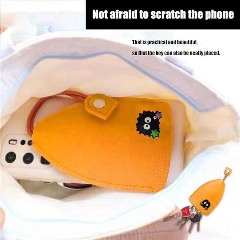Syshuohe Pull Out Key Case, Creative Pull-Out Cute Large-Capacity Car Key Case, Stylish PU Leather Key Wallets in Saudi Arabia