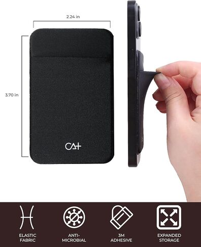 [Two] بطاقات سباندكس وأكمام بطاقات الهاتف الخلوي على محفظة للهواتف الذكية، iPhone 7، 8 Plus، جراب محفظة للهاتف الخلوي Samsung Galaxy 3M لاصق in Kuwait